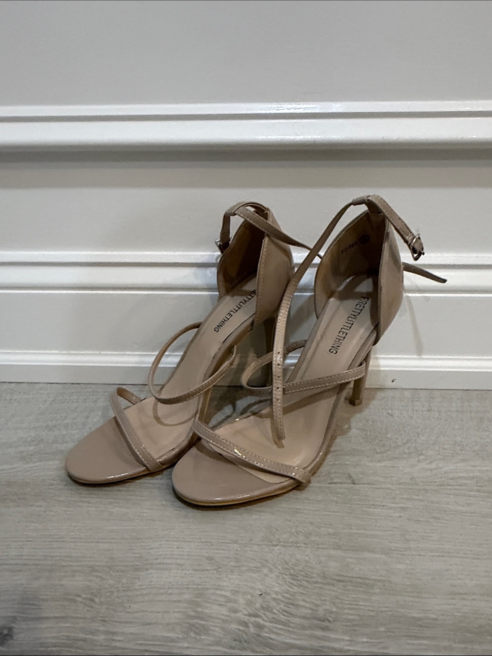 PrettyLittleThing Beige Strappy High Heel Sandals